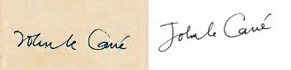 John  Le Carre signature