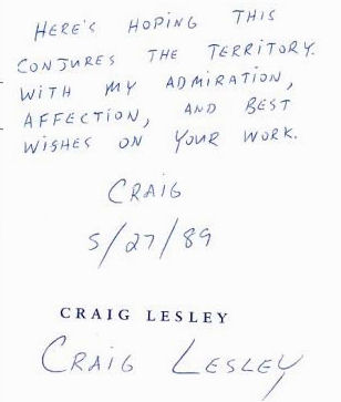 Craig  Lesley signature