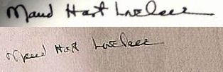 Maud Hart  Lovelace signature