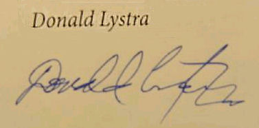 Donald  Lystra signature