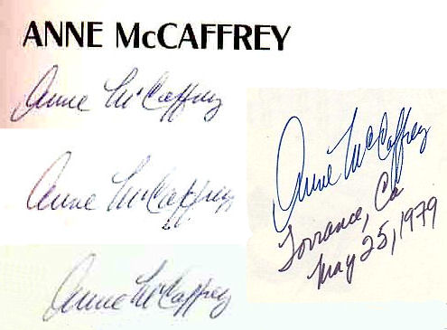 Anne  McCaffrey signature