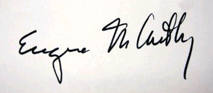 Eugene J.  McCarthy signature
