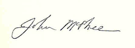 John  McPhee signature