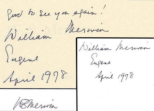 William S.  Merwin signature