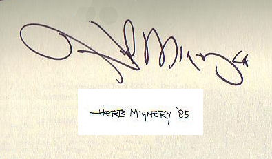 Herb  Mignery signature