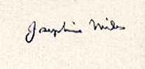 Josephine  Miles signature