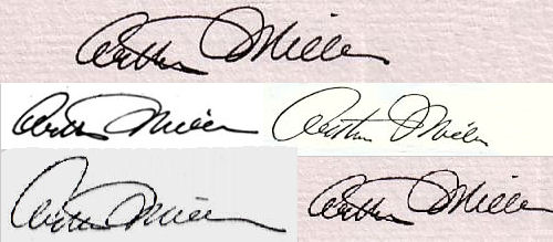 Arthur  Miller signature