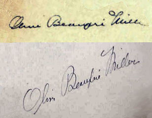 Olive Beaupre  Miller signature