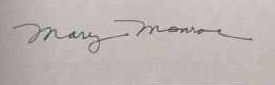 Mary  Monroe signature