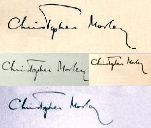 Christopher  Morley signature