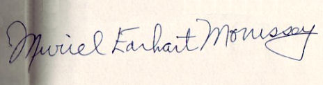 Muriel Earhart Morrissey signature
