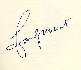 Farley  Mowat signature