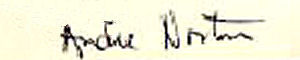Andre  Norton signature