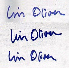 Lin  Oliver signature