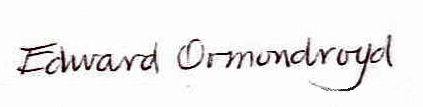 Edward  Ormondroyd signature