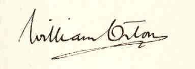 William  Orton signature