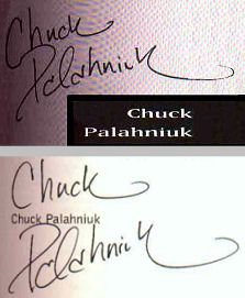 Chuck  Palahniuk signature