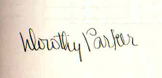 Dorothy  Parker signature