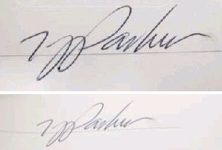 T. Jefferson  Parker signature