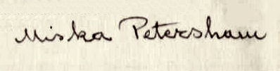 Miska  Petersham signature