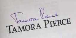 Tamora  Pierce signature