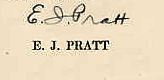 E. J.  Pratt signature