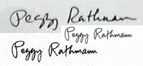 Peggy  Rathmann signature