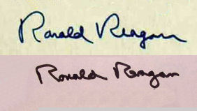 Ronald  Reagan signature