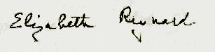 Elizabeth  Reynard signature