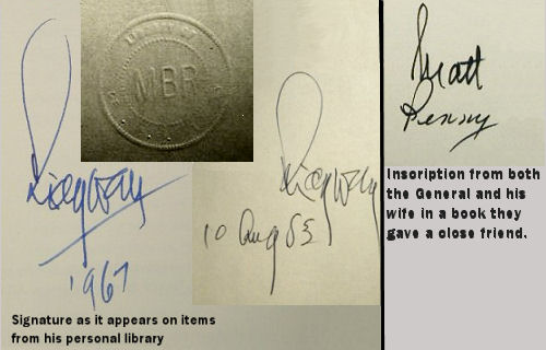 Matthew B.  Ridgway signature