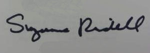 Suzanne  Rindell signature