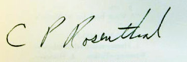C. P.  Rosenthal signature