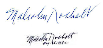Malcolm  Rosholt signature