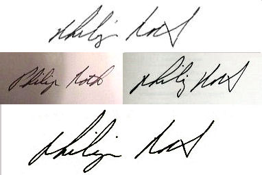 Philip  Roth signature