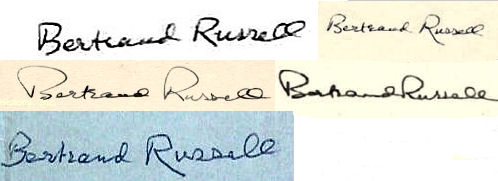 Bertrand  Russell signature