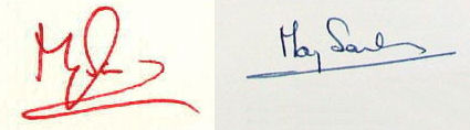 May  Sarton signature