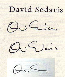 David  Sedaris signature