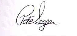 Pete  Seeger signature