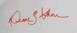 Diane Z.  Shore signature