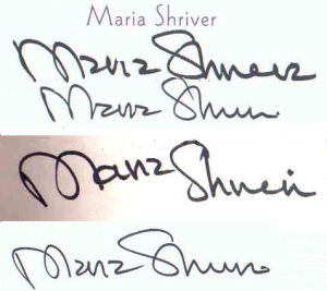 Maria  Shriver signature