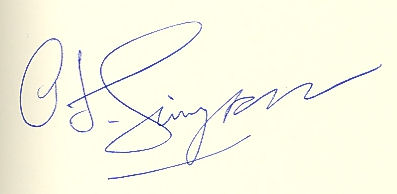 O. J.  Simpson signature