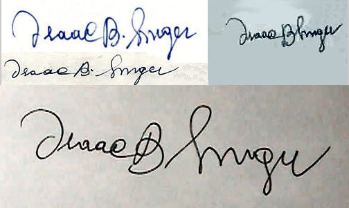 Isaac Bashevis  Singer signature