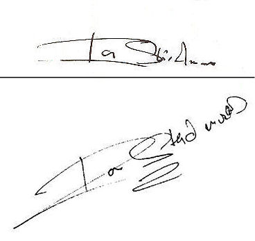 Ian  Skidmore signature