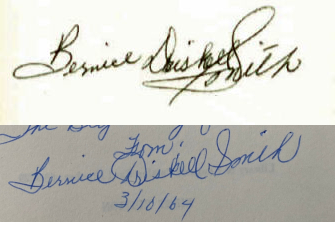 Bernice Driskell  Smith signature
