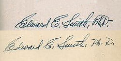 E. E.  Smith signature