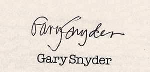 Gary  Snyder signature