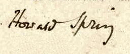 Howard  Spring signature