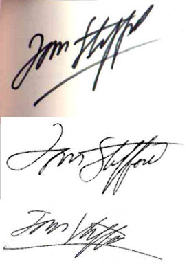 Thomas Patten Stafford signature