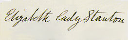 Elizabeth Cady  Stanton signature