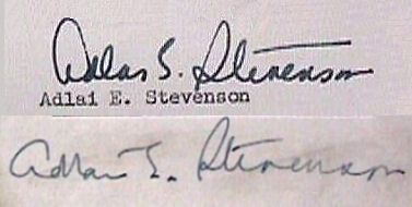 Adlai E.  Stevenson signature
